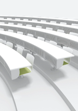 THESI - Modular bench desk with integrated chairs by Ares Line - view 3
